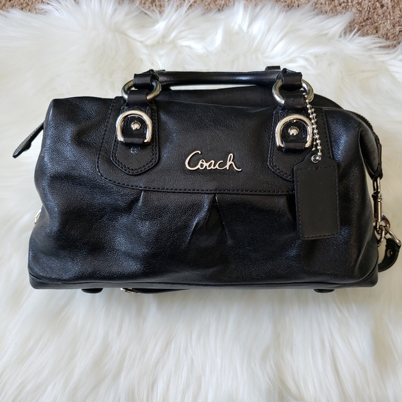 Coach Handbags - Authentic Black Coach Ashley Satchel Handbag